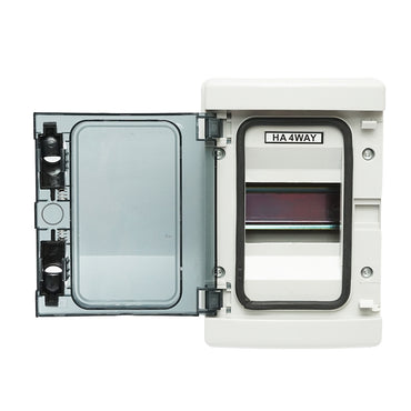 Fuse box applied 1 row, 4 modules, IP65, 210x140x100mm Breckner Germany