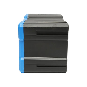 Modular blue plastic storage box, 12 drawers 158x266x170mm Breckner Germany