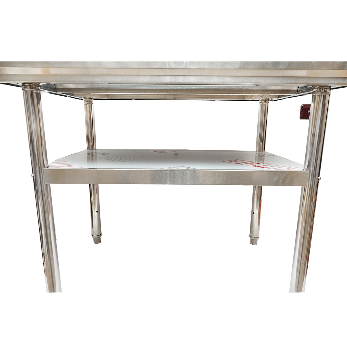 Stainless steel beekeeping worktable 1000x700x800mm with shelf