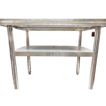 Stainless steel beekeeping worktable 1000x700x800mm with shelf
