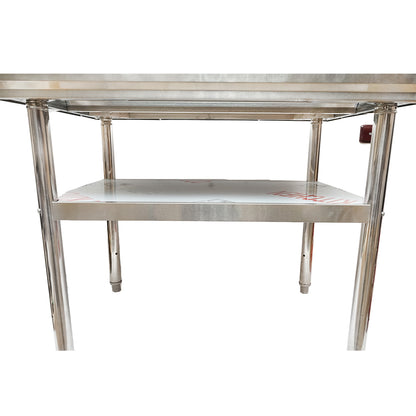 Stainless steel beekeeping worktable 1000x700x800mm with shelf