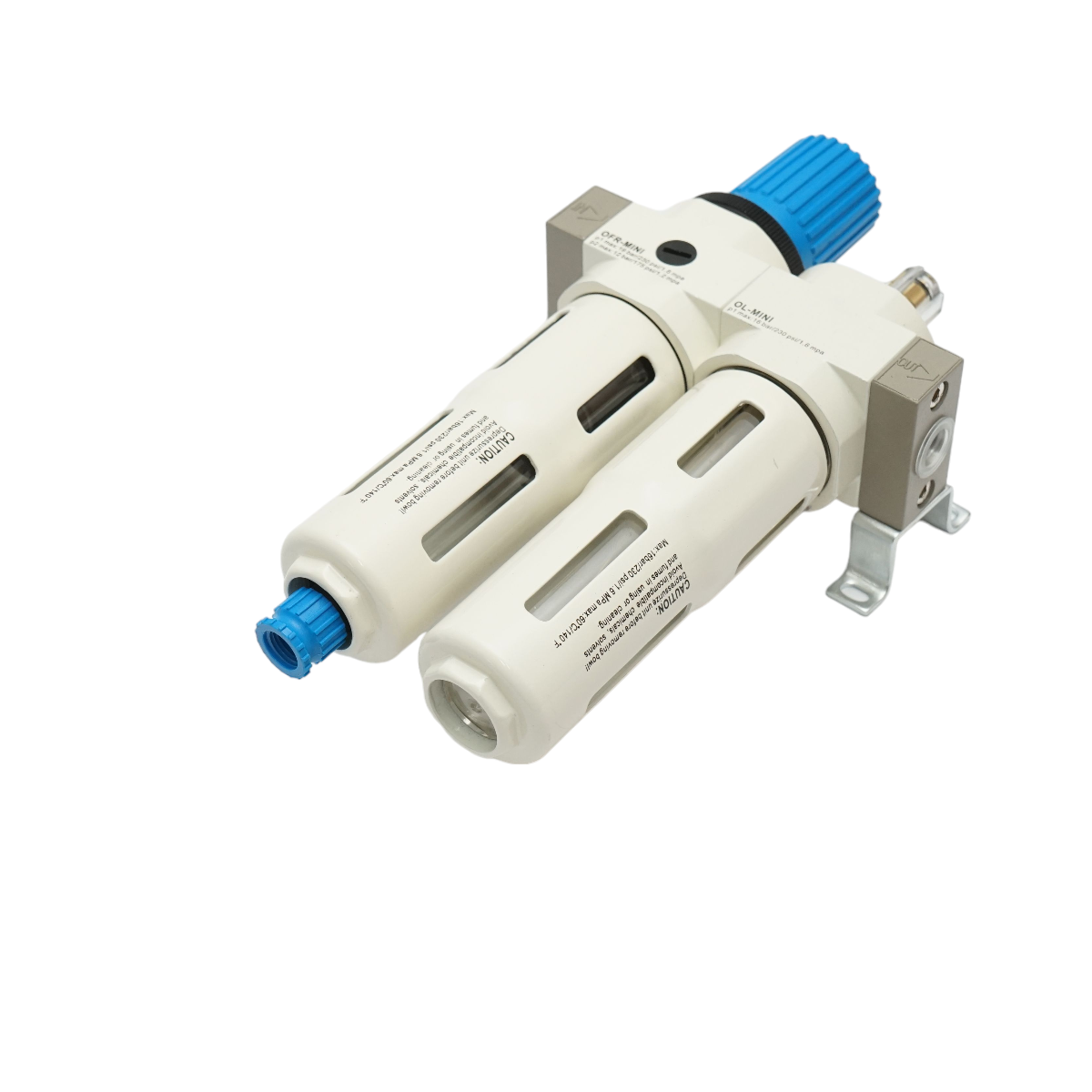 Air filter and lubricator with a maximum pressure regulator of 1.6 MPa, 1/4 connection.