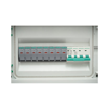 12-module fuse board, equipped for three-phase systems of 10-20KW