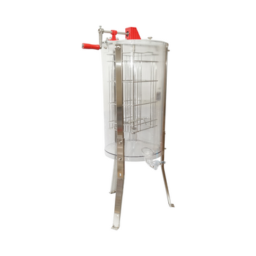 Manual beekeeping centrifuge, transparent honey extractor with 2 frames