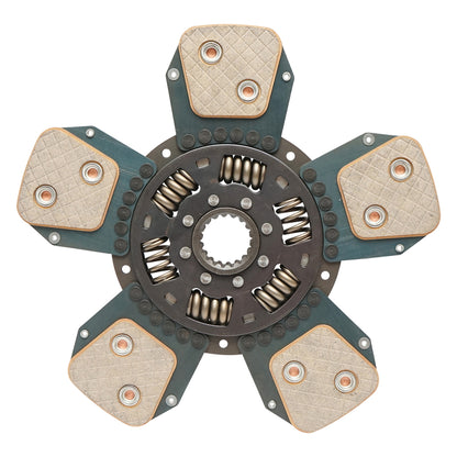 Clutch disc with friction material and spring, 18 grooves for Forest Tractor with Perkins engine