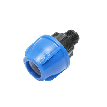 Compression fitting with external thread D25mmx1/2 inch, PN16 for irrigation systems