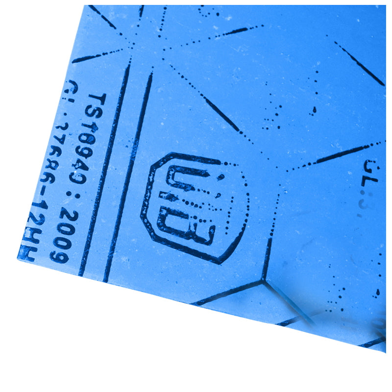 Blue cling film for garnishes 1270x1270x1.5mm