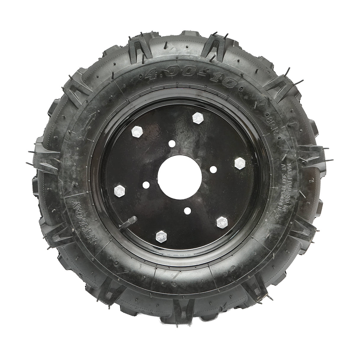 Complete wheel 400/10 tread 8PR with black rim