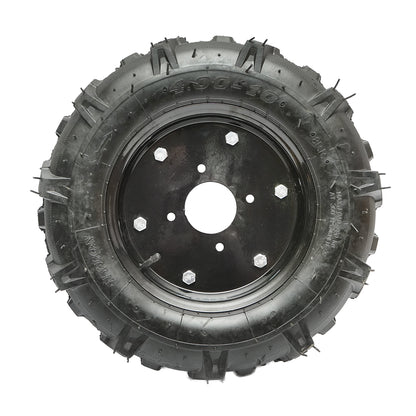 Complete wheel 400/10 tread 8PR with black rim