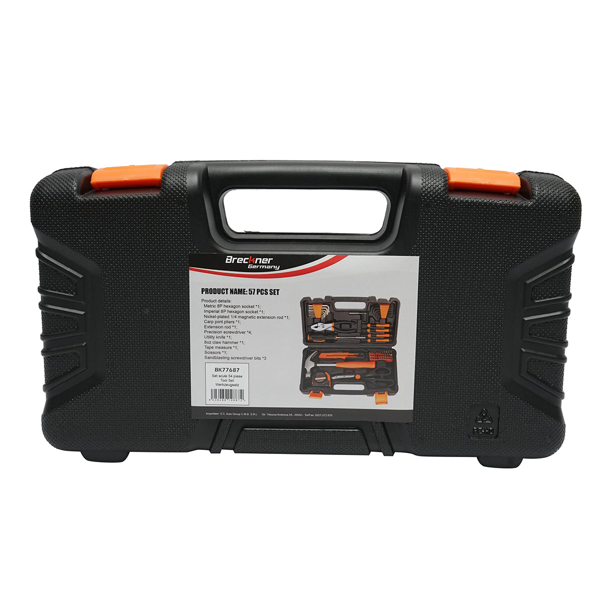 Combined tool and accessory kit 57 pieces Breckner Germany