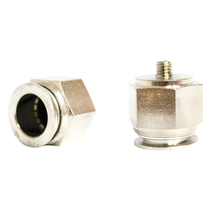 The quick right metal connector and metal screw fi 6 with 1/4