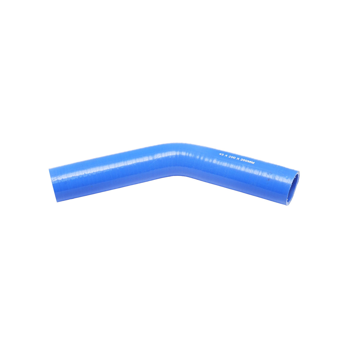 Silicone twisted hose 45 degrees with textile insert 45x200x200mm