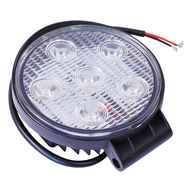 Lamp 6 LEDs 10-30V 18W beam angle 30 degrees spot type 118x118x35mm 6000K IP67 Breckner Germany