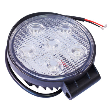 Lamp 6 LEDs 10-30V 18W beam angle 30 degrees spot type 118x118x35mm 6000K IP67 Breckner Germany