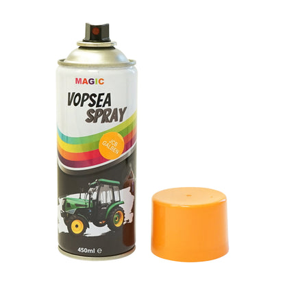 Professional yellow JCB type auto spray paint with quick drying 450ml MAGIC
