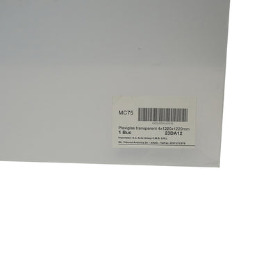 Transparent plexiglass sheet 4x1220x1220mm