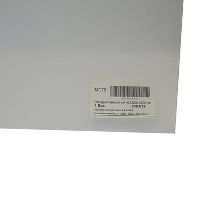 Transparent plexiglass sheet 4x1220x1220mm