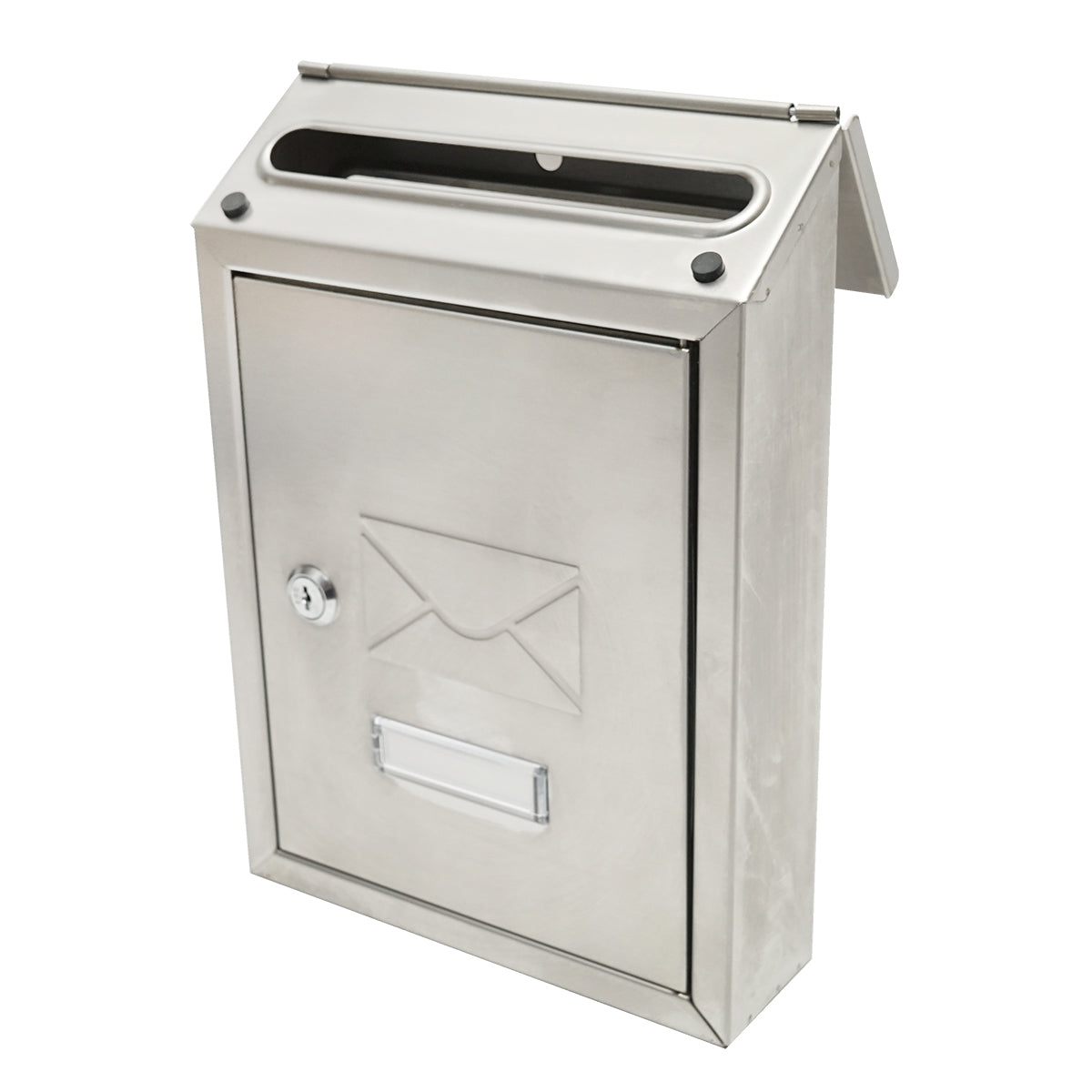 Stainless steel mailbox 320X230X90mm with 2 keys and mounting accessories