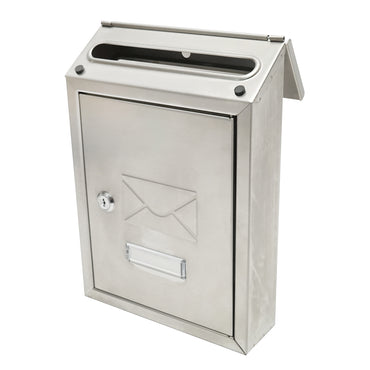 Stainless steel mailbox 320X230X90mm with 2 keys and mounting accessories