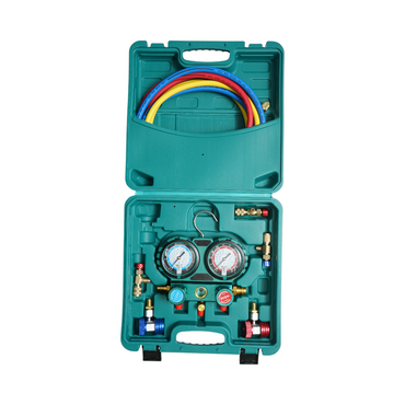 Verification and charging kit for automotive air conditioning systems, freon R22, R32, R134a, R410a
