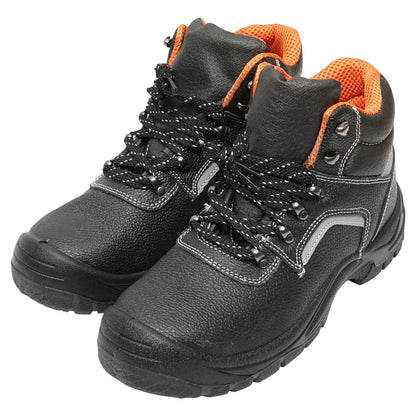 Size 46 safety boots with toe cap and steel sole insert 5015