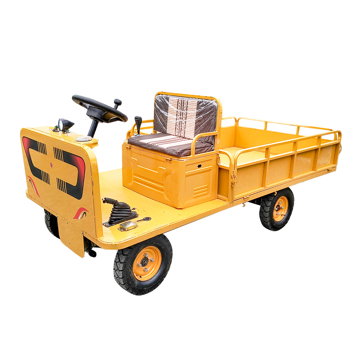 Electric platform cart with bench for transporting goods 800W, 48V, 2.5x1.25m maximum load 800Kg THOR