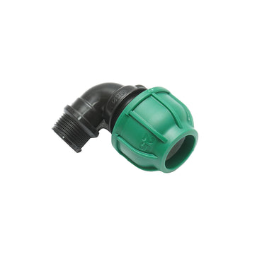 Compression elbow with external thread D25mm x 3/4 toll, PN10 Bar for irrigation systems