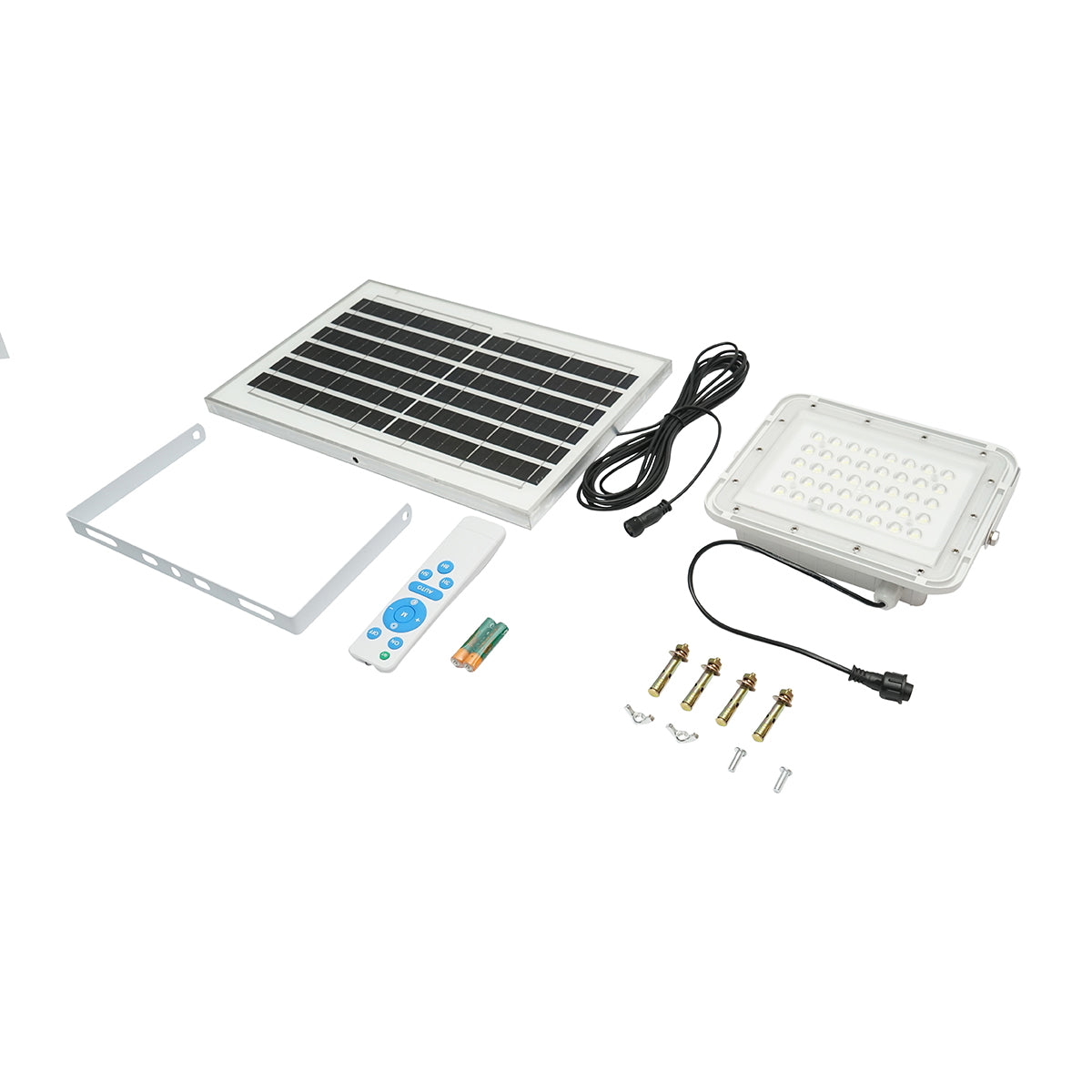 60W LED projector with 10W solar panel, 6000mAh battery, and remote control IP66 Breckner Germany