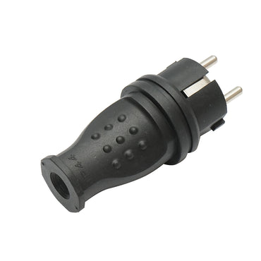 Schuko plug rubber 250V, 16A with handle and grounding IP44 Breckner Germany