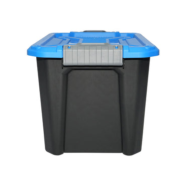 Box, heavy duty storage box 18L with lid, blue 385x295x260mm Breckner Germany