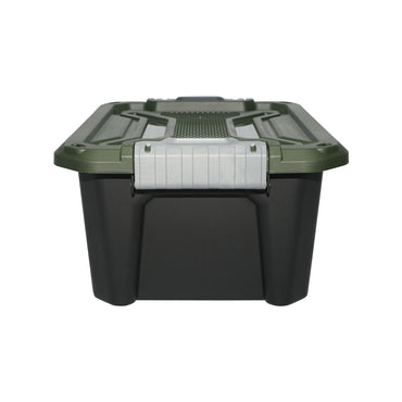 Box, heavy duty storage box 12L with lid, green 385x295x175mm Breckner Germany