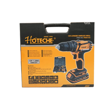 12V 1.3Ah drilling and screwing machine with 2 batteries Hoteche