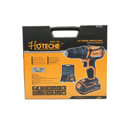 12V 1.3Ah drilling and screwing machine with 2 batteries Hoteche