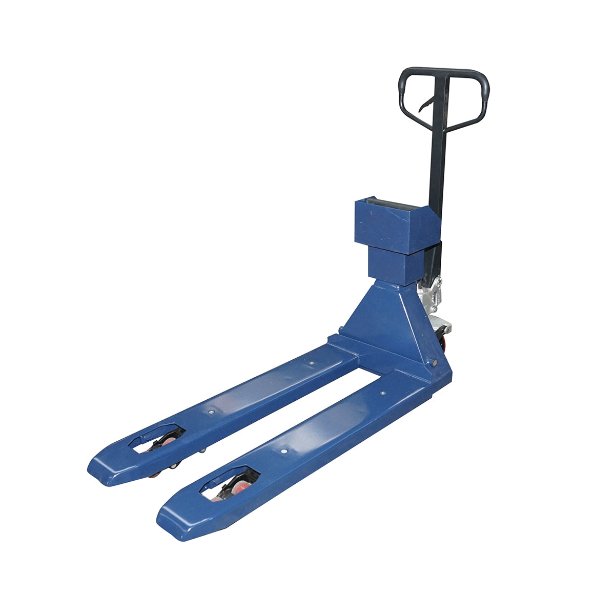 Manual pallet truck 3T with electronic scale, 6V/4Ah battery, and silicone wheels