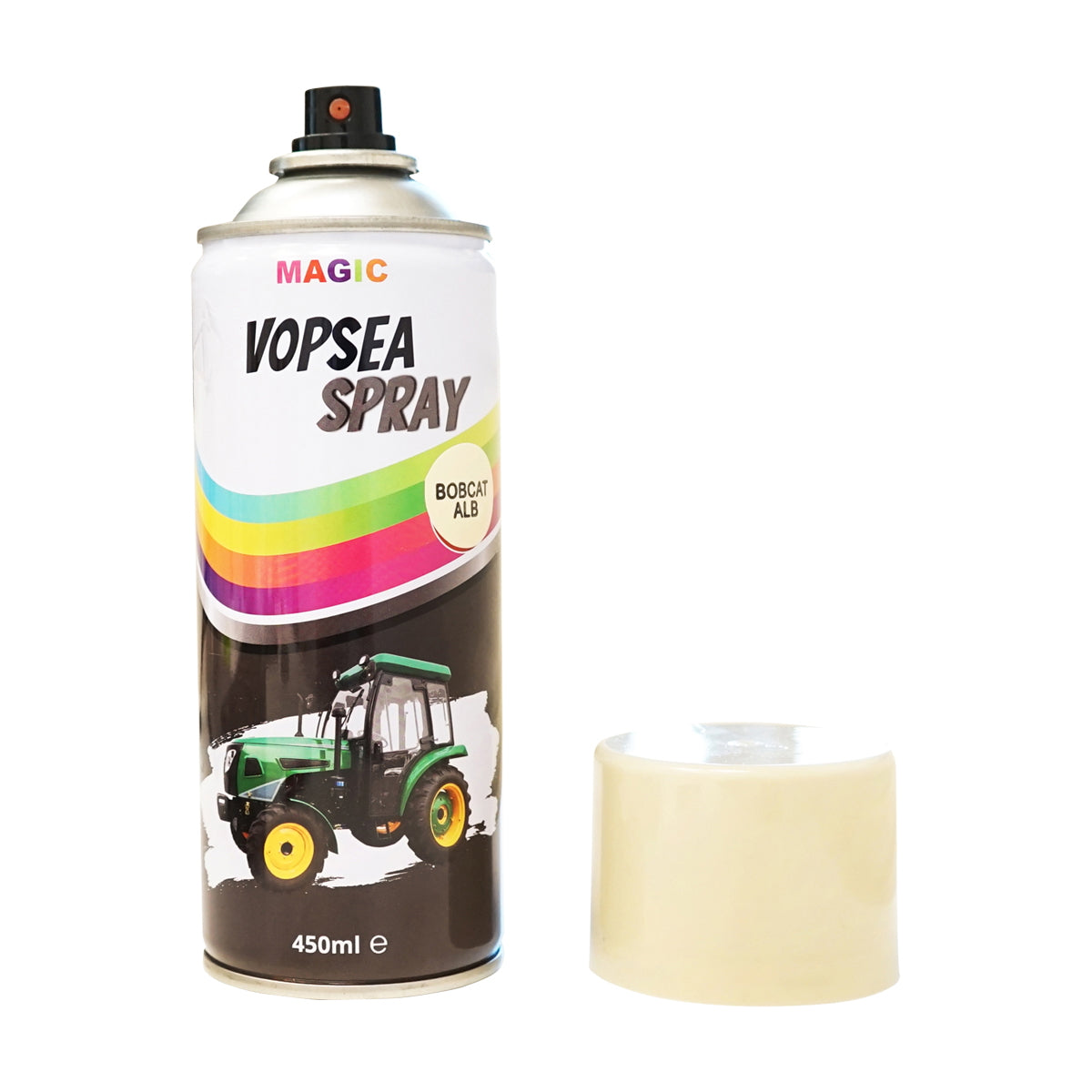 Professional white auto spray paint Bobcat type with quick drying 450ml MAGIC