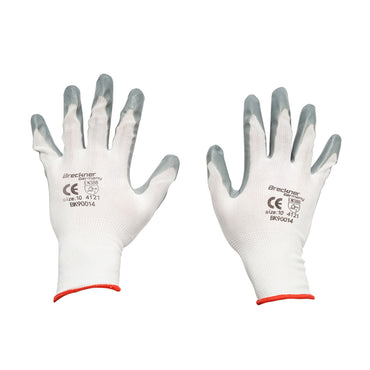 White-gray cotton work gloves size 10 Breckner Germany