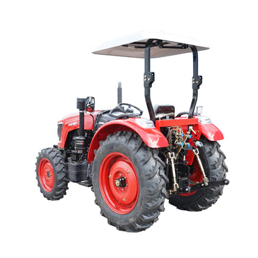 60HP 4x4 tractor, red with KONIG 604 semi-cabin