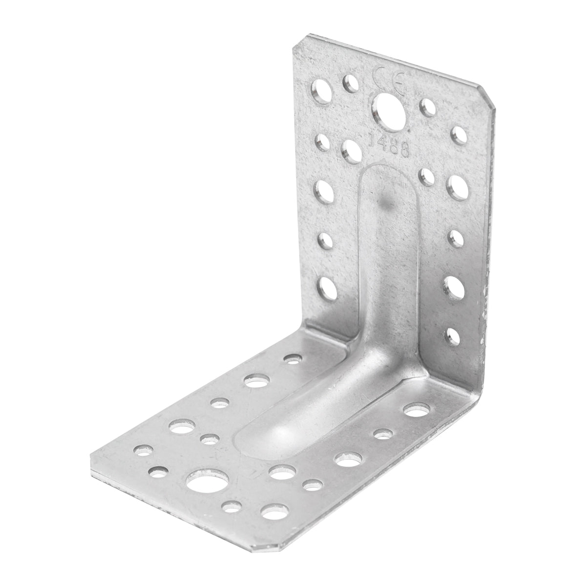 Bracket with reinforcement 90x90x65x2.5mm for solar panel roof mounting on metal sheet