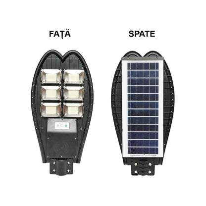 LED solar lamp 300W with 15W solar panel, LifePo4 battery 3.2V/18Ah, 6000-8000K, motion sensor, remote control IP65 Breckner Germany