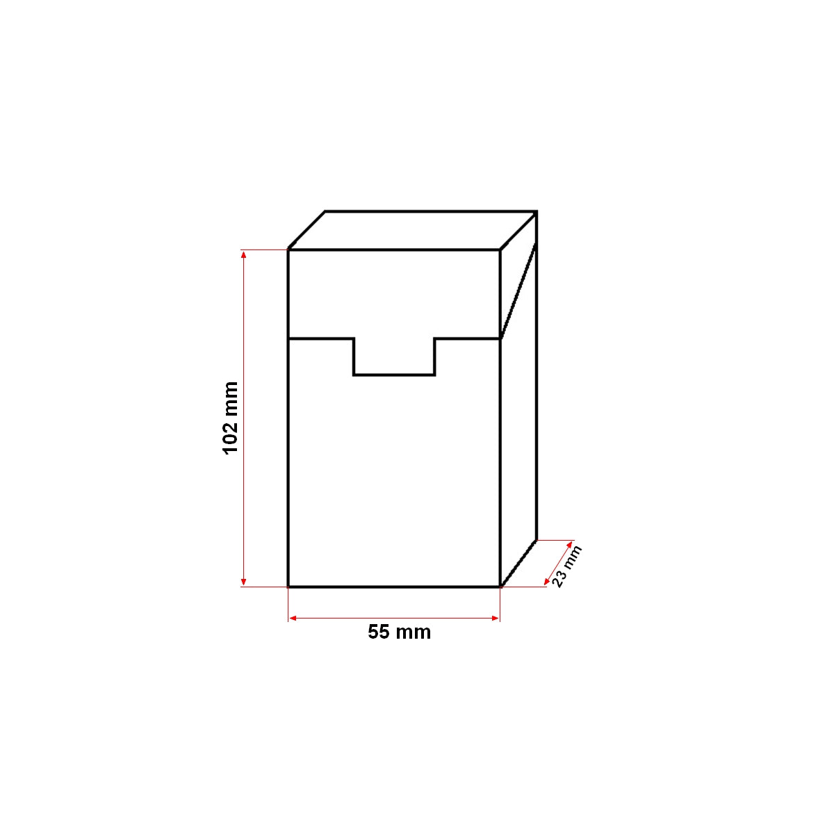 The red leather case for the P21 Breckner cigarette pack