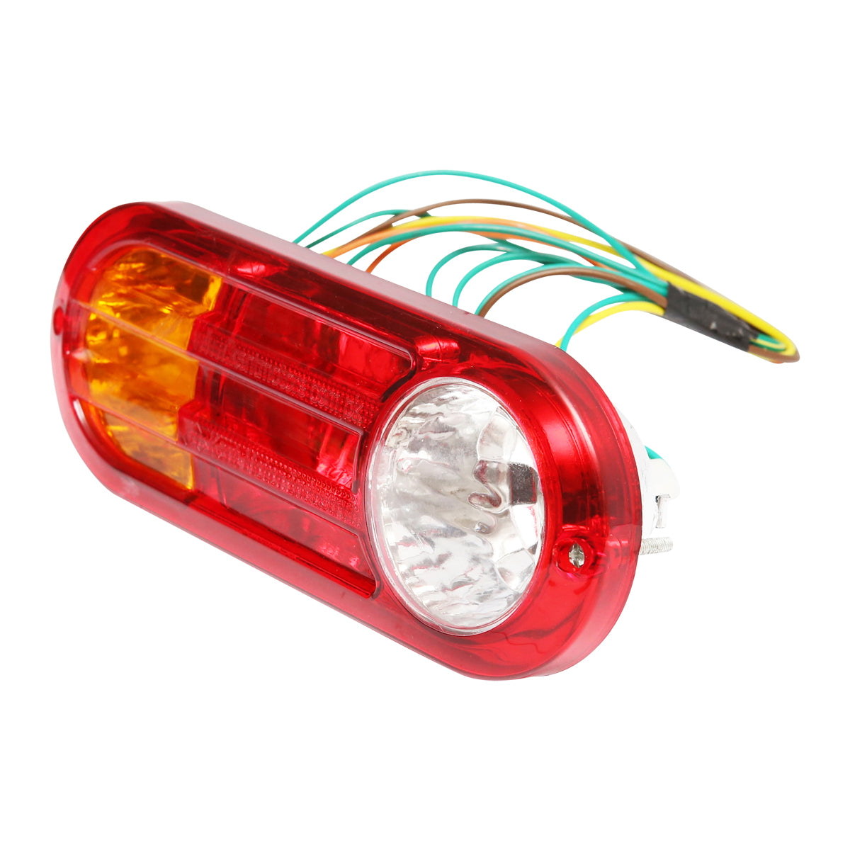 Oval rear stop lamp with stripes 4 functions Breckner Germany