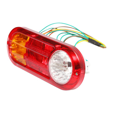 Oval rear stop lamp with stripes 4 functions Breckner Germany