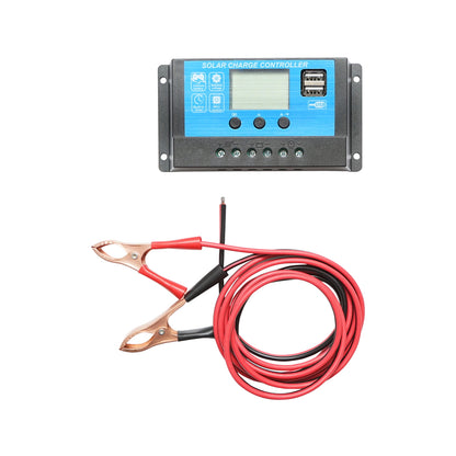 Complete 12V electric fence kit, 14 Joules, 1000m wire with 20W solar panel and 100 insulators Breckner Germany