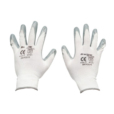 White-gray cotton work gloves size 9 Breckner Germany