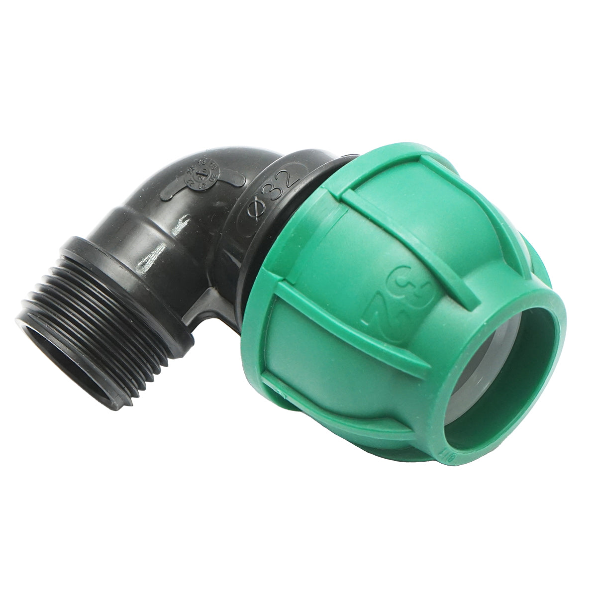 Compression fitting with external thread D32mmx1 inch, PN10 Bar for irrigation systems