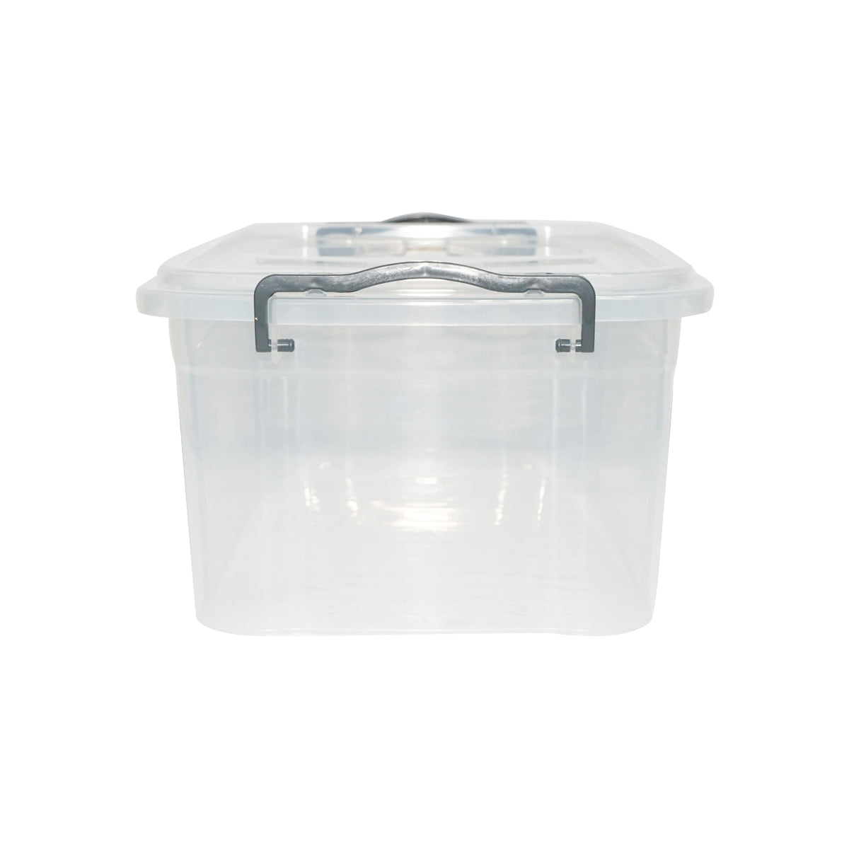 15L storage box with a plastic lid, transparent 280x430x175mm
