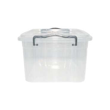 15L storage box with a plastic lid, transparent 280x430x175mm