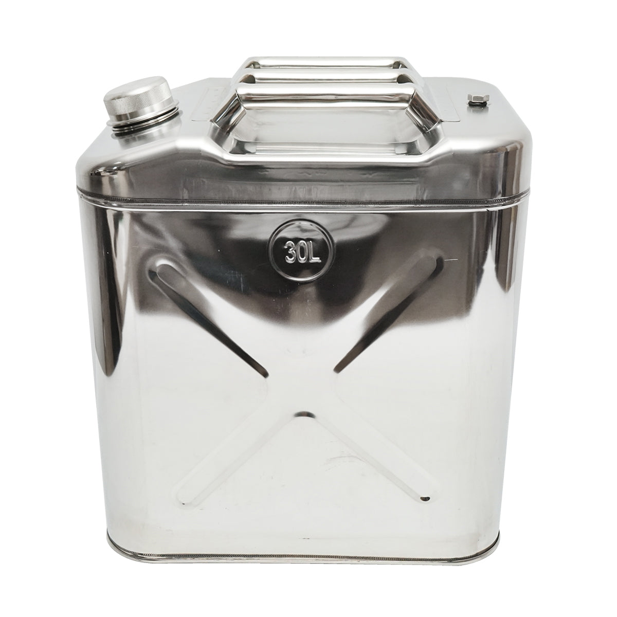 30L stainless steel canister with flexible hose and screw cap