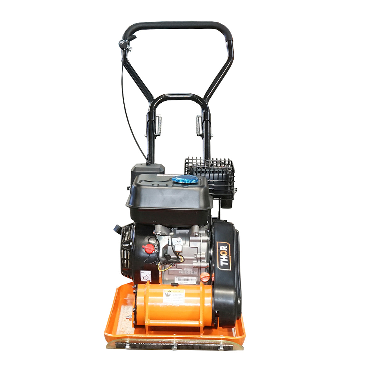 C60-A plate compactor with a working surface of 510x370mm, standard euro 5 engine, 78CC/6.5HP, 5900 RPM, 58Kg Thor