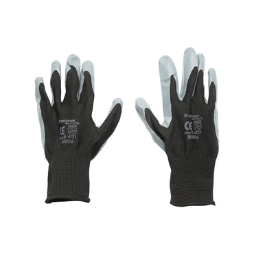 Black-gray nitrile coated synthetic work gloves size 10 Breckner Germany